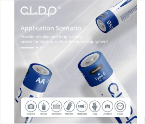 4τμχ Επαναφορτιζόμενες Μπαταρίες Ni-Zn AA 2000mWh με USB Φόρτιση