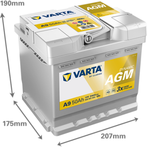 Varta A9 AGM Start-Stop 12V 50Ah 540A