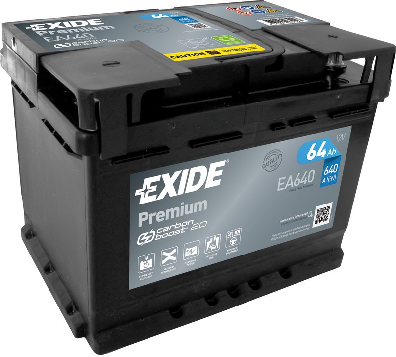 Μπαταρία Εκκίνησης Exide Premium EA640 12V 64Ah