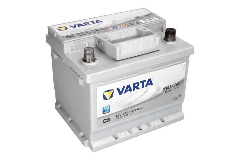 Μπαταρία Varta C6 - 552 401 052 ΕΚΚΙΝΗΣΗ 520Α - Δεξιά, Χαμηλή