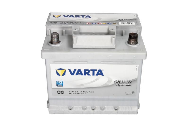 Μπαταρία Varta C6 - 552 401 052 ΕΚΚΙΝΗΣΗ 520Α - Δεξιά, Χαμηλή