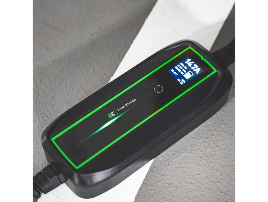 Φορτιστής Ηλεκτρικών Αυτοκινήτων Green Cell EV16 3.6kW Type 2 + Schuko + Καλώδιο 6,5m