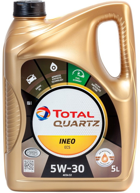 Total Quartz Ineo ECS 5W-30 5L – Συνθετικό Λιπαντικό Αυτοκινήτου