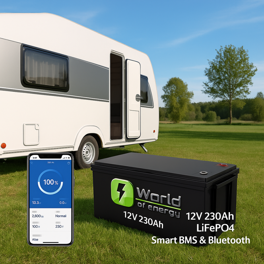 Μπαταρία Βαθιάς Εκφόρτισης 12V 230Ah LiFePO4 με Smart BMS & Bluetooth