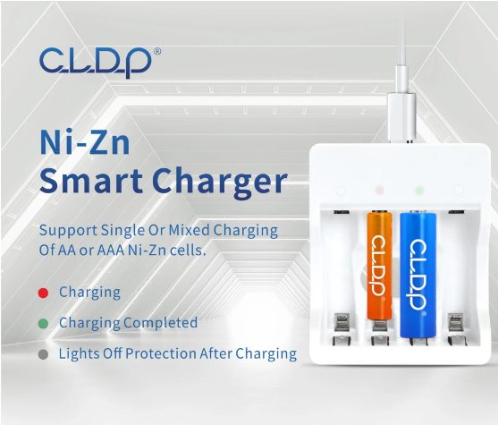 Πακέτο: Έξυπνος Φορτιστής CLDP CLA42U + Σετ 4 Μπαταριών AAA Ni-Zn Υψηλής Χωρητικότητας