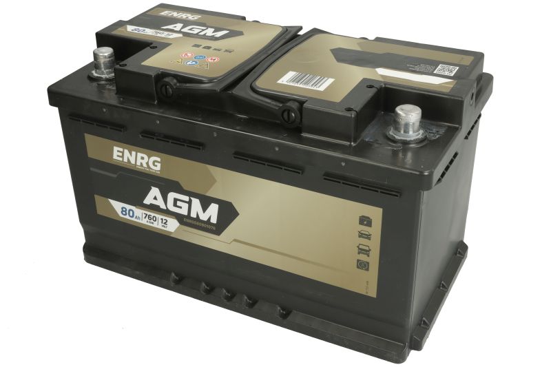 Μπαταρία Αυτοκινήτου ENRG 12V 80Ah 760A AGM